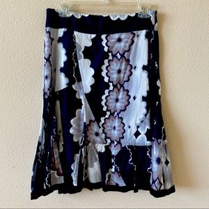NWT ANTHROPOLOGIE ODILLE SKIRT BLACK FLORAL SIZE 4